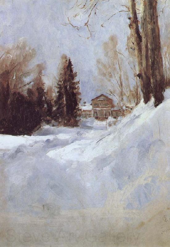 Valentin Serov Winter in Abramtsevo-A House